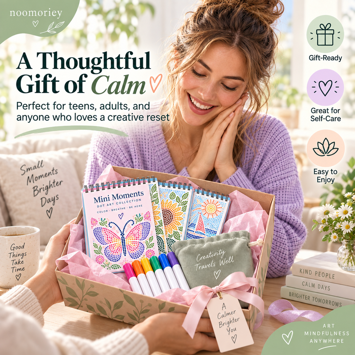 ✨ Mindful Dot Art Meditation Kit – 3-Piece Guided Painting Boards for Stress Relief