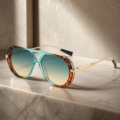 Retro Oversized Aviator Sunglasses | UV Protection & Iconic Style