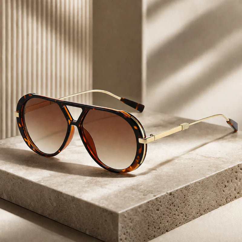 Retro Oversized Aviator Sunglasses | UV Protection & Iconic Style