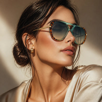 Retro Oversized Aviator Sunglasses | UV Protection & Iconic Style