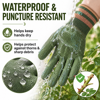 Noomoriey™ Heavy-Duty Waterproof Gardening & Work Gloves with Anti-Slip Rubber Grip