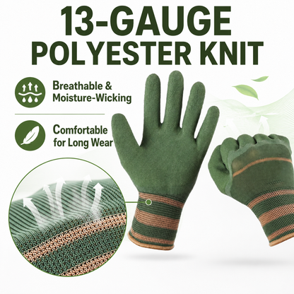 Noomoriey™ Heavy-Duty Waterproof Gardening & Work Gloves with Anti-Slip Rubber Grip