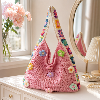 🌸50% OFF TODAY👜 Floral Patchwork Bag Wear It Shoulder or Crossbody