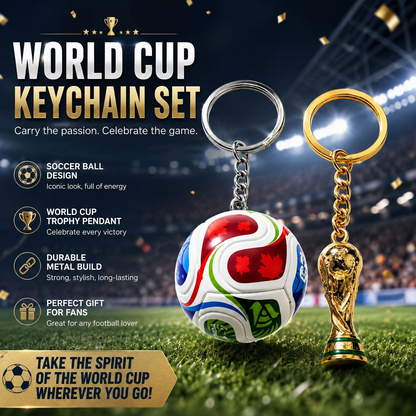 ⚽🏆 2026 Football Trophy & Ball Keychain