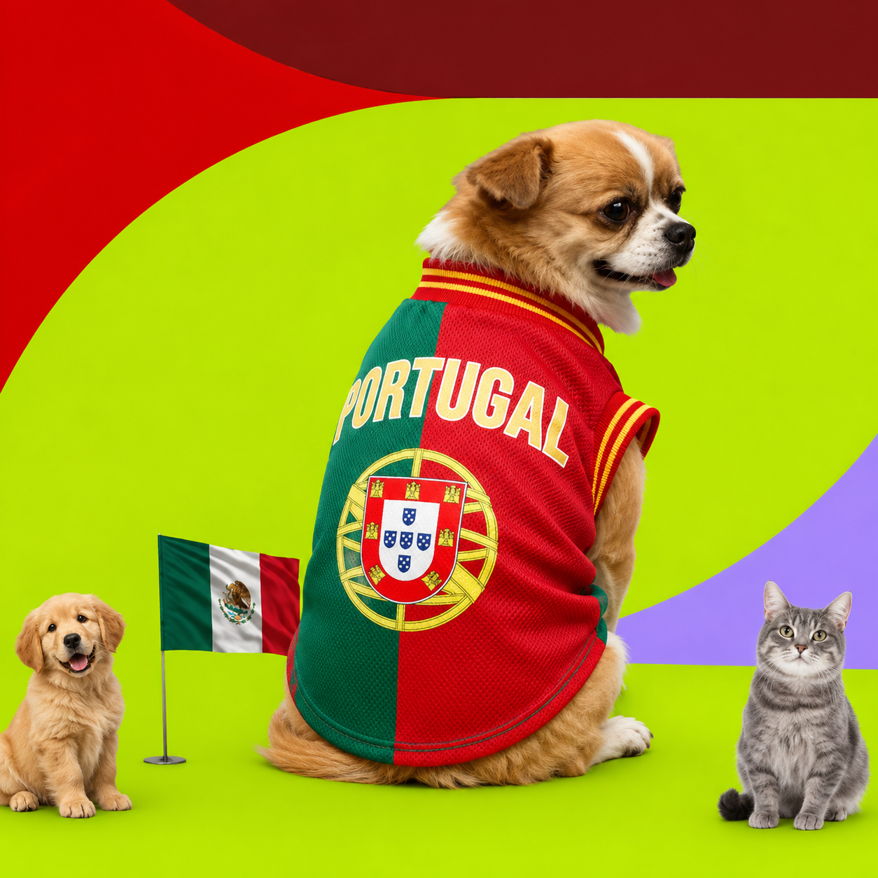 World Cup National Team Pet Soccer Jersey, Breathable Mesh Sleeveless Dog Cat Football Tank Top, Mexico