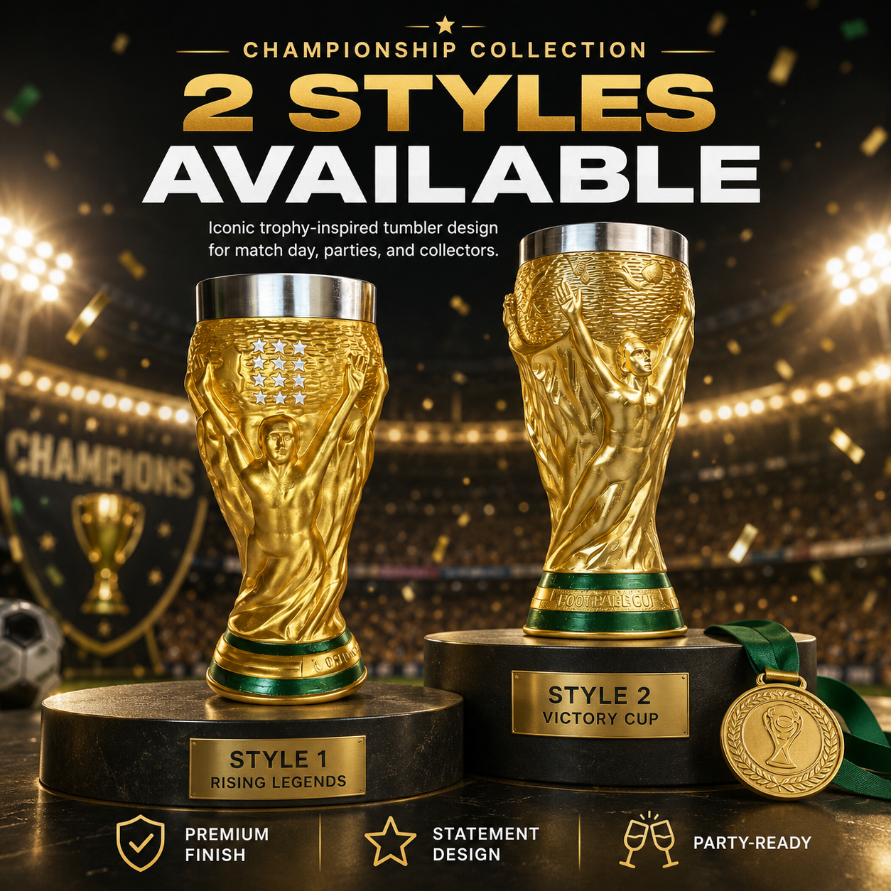 Creative Gold Trophy Beer Mug – Home, Office & Party Drinking Cup – Fun Birthday & Holiday Gift for Adults