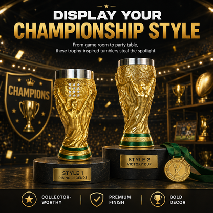 Creative Gold Trophy Beer Mug – Home, Office & Party Drinking Cup – Fun Birthday & Holiday Gift for Adults