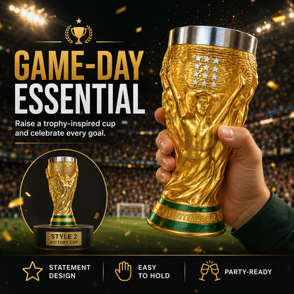 Creative Gold Trophy Beer Mug – Home, Office & Party Drinking Cup – Fun Birthday & Holiday Gift for Adults