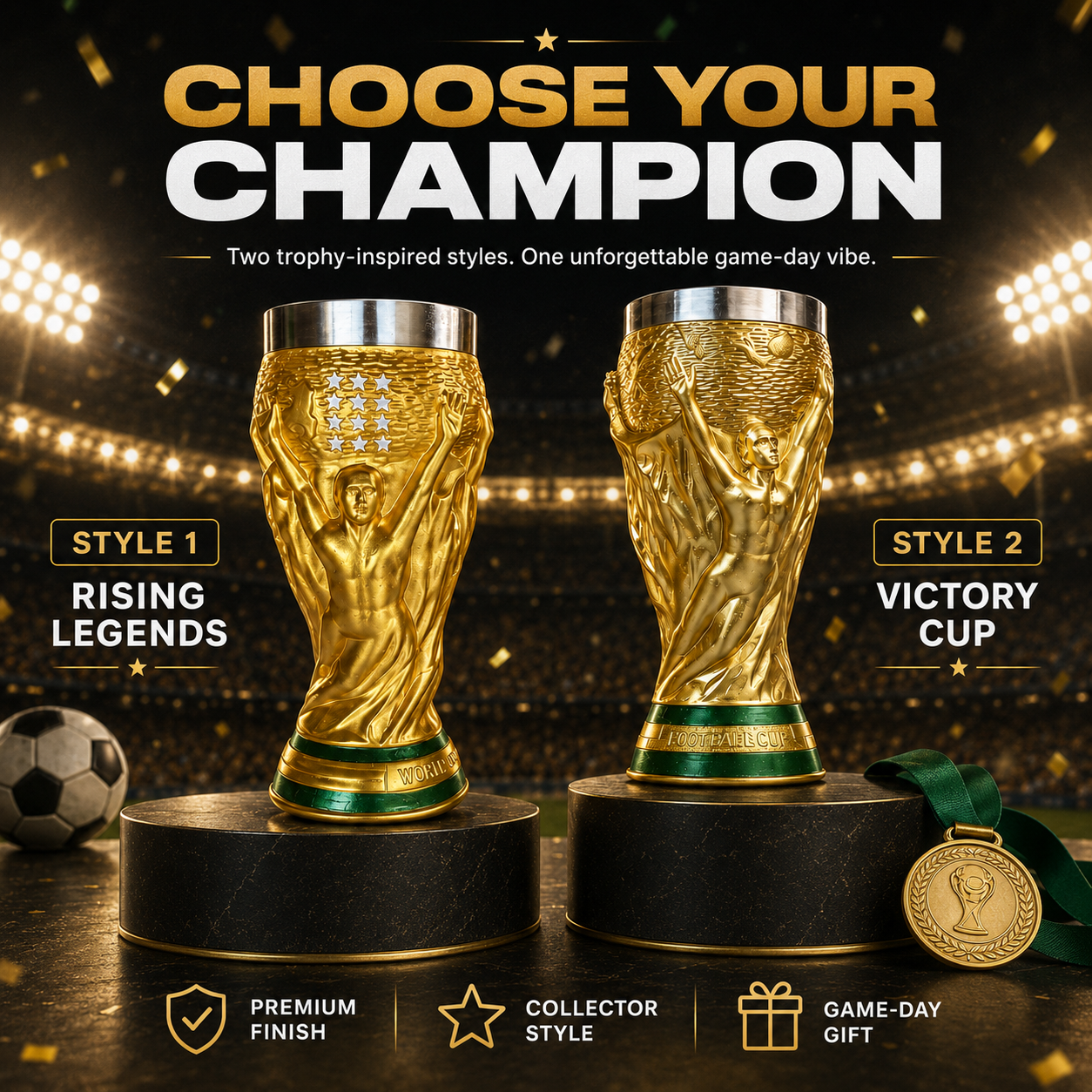 Creative Gold Trophy Beer Mug – Home, Office & Party Drinking Cup – Fun Birthday & Holiday Gift for Adults