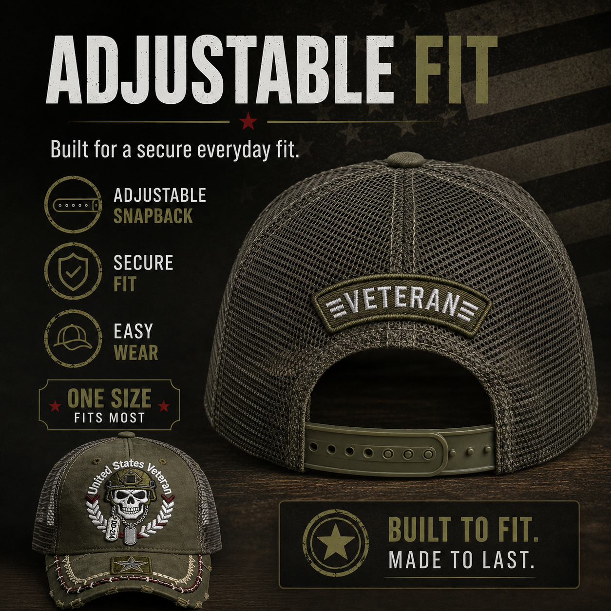Last Day 49% OFF🔥DD-214 United States Veteran Cap – Embroidered Edition
