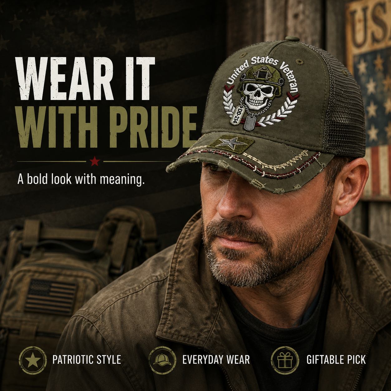 Last Day 49% OFF🔥DD-214 United States Veteran Cap – Embroidered Edition