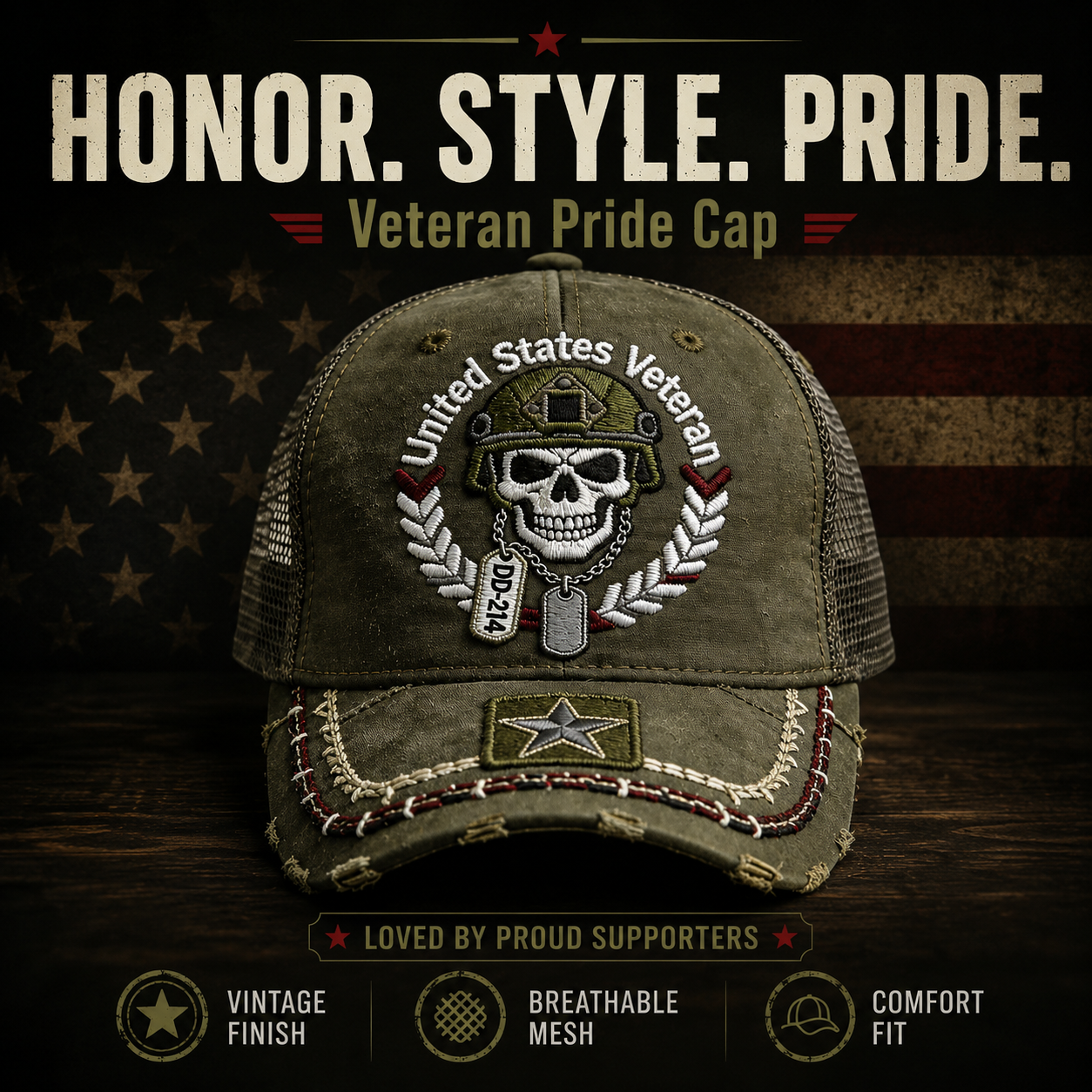 Last Day 49% OFF🔥DD-214 United States Veteran Cap – Embroidered Edition