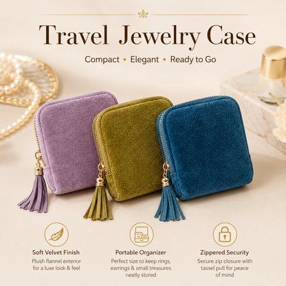 🔥Jewelry zippered pocket case Travel Jewelry Bag Portable Organizer