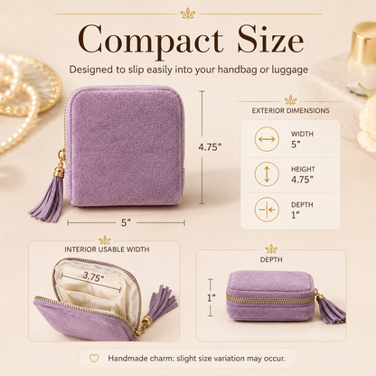 🔥Jewelry zippered pocket case Travel Jewelry Bag Portable Organizer