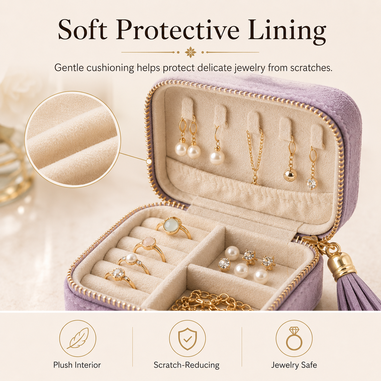 🔥Jewelry zippered pocket case Travel Jewelry Bag Portable Organizer