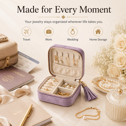 🔥Jewelry zippered pocket case Travel Jewelry Bag Portable Organizer