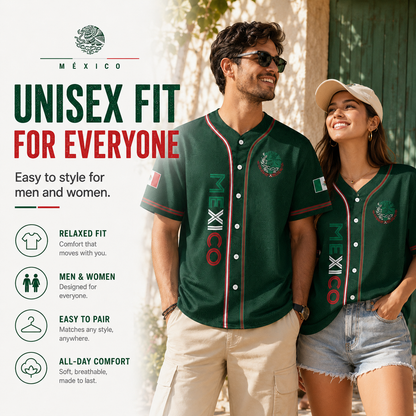 Mexico Baseball Jersey, Mexican Jersey Shirt for Men Women Youth Game Day Outfit For Mexico Fans