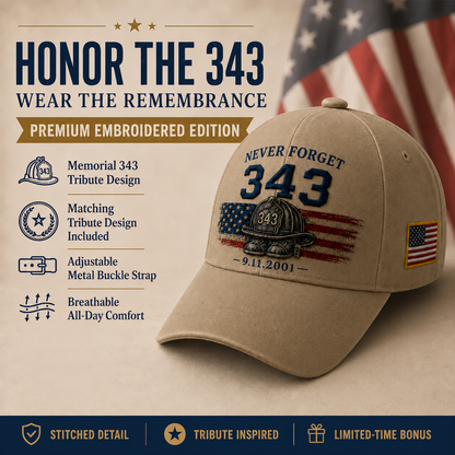 🧢Never Forget 343 Memorial Cap