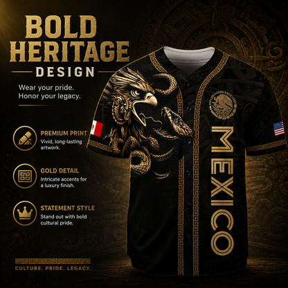 🇲🇽 Mexico Heritage Baseball Jersey – Premium Breathable Fan Shirt | Vintage Mexican Pride Edition