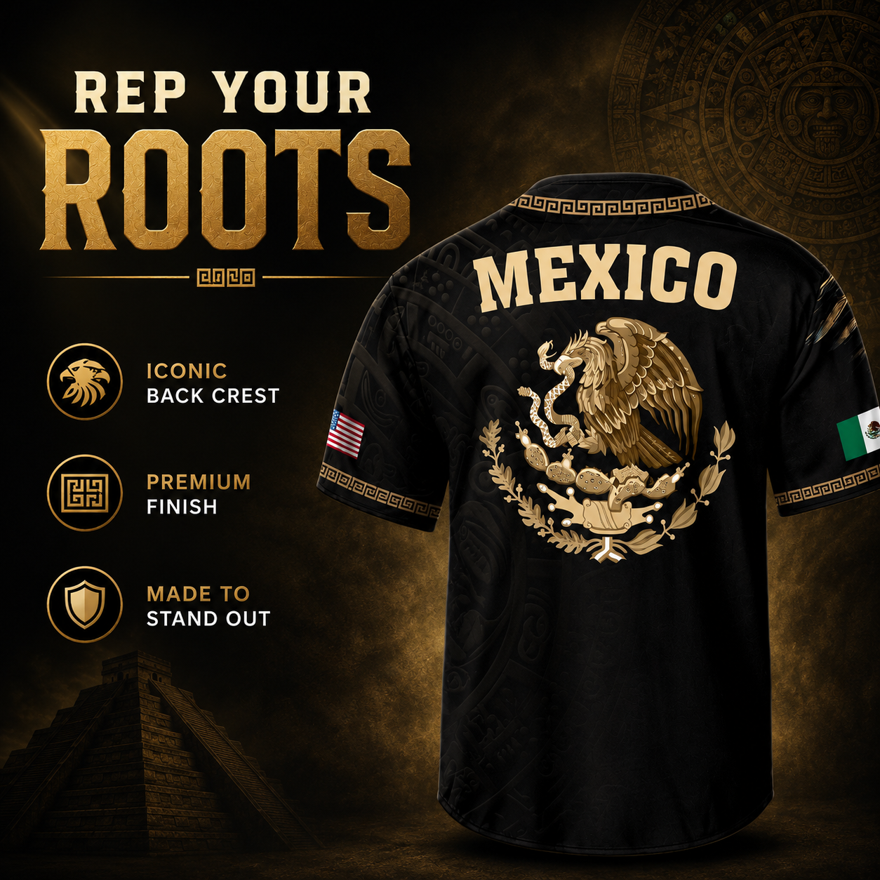🇲🇽 Mexico Heritage Baseball Jersey – Premium Breathable Fan Shirt | Vintage Mexican Pride Edition