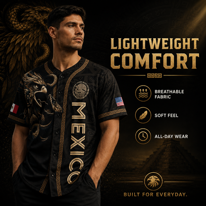 🇲🇽 Mexico Heritage Baseball Jersey – Premium Breathable Fan Shirt | Vintage Mexican Pride Edition