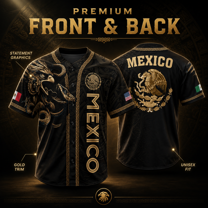 🇲🇽 Mexico Heritage Baseball Jersey – Premium Breathable Fan Shirt | Vintage Mexican Pride Edition