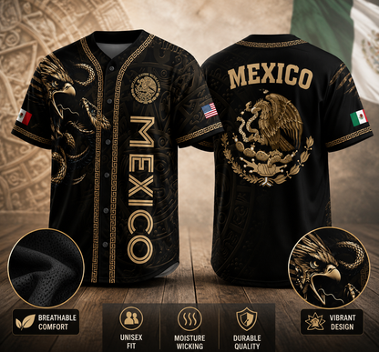 🇲🇽 Mexico Heritage Baseball Jersey – Premium Breathable Fan Shirt | Vintage Mexican Pride Edition