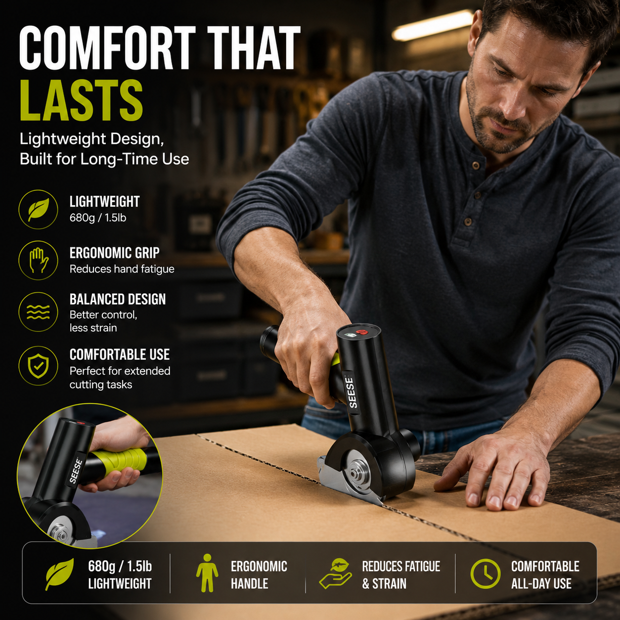 ⚡ Rechargeable Cordless Electric Scissors | Electric Cardboard Box Cutter