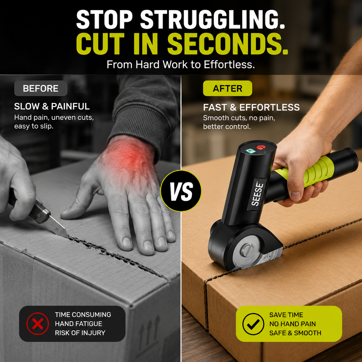 ⚡ Rechargeable Cordless Electric Scissors | Electric Cardboard Box Cutter