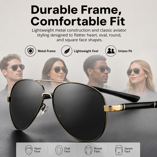 🕶️2 Pack Polarized Aviator Sunglasses Unisex