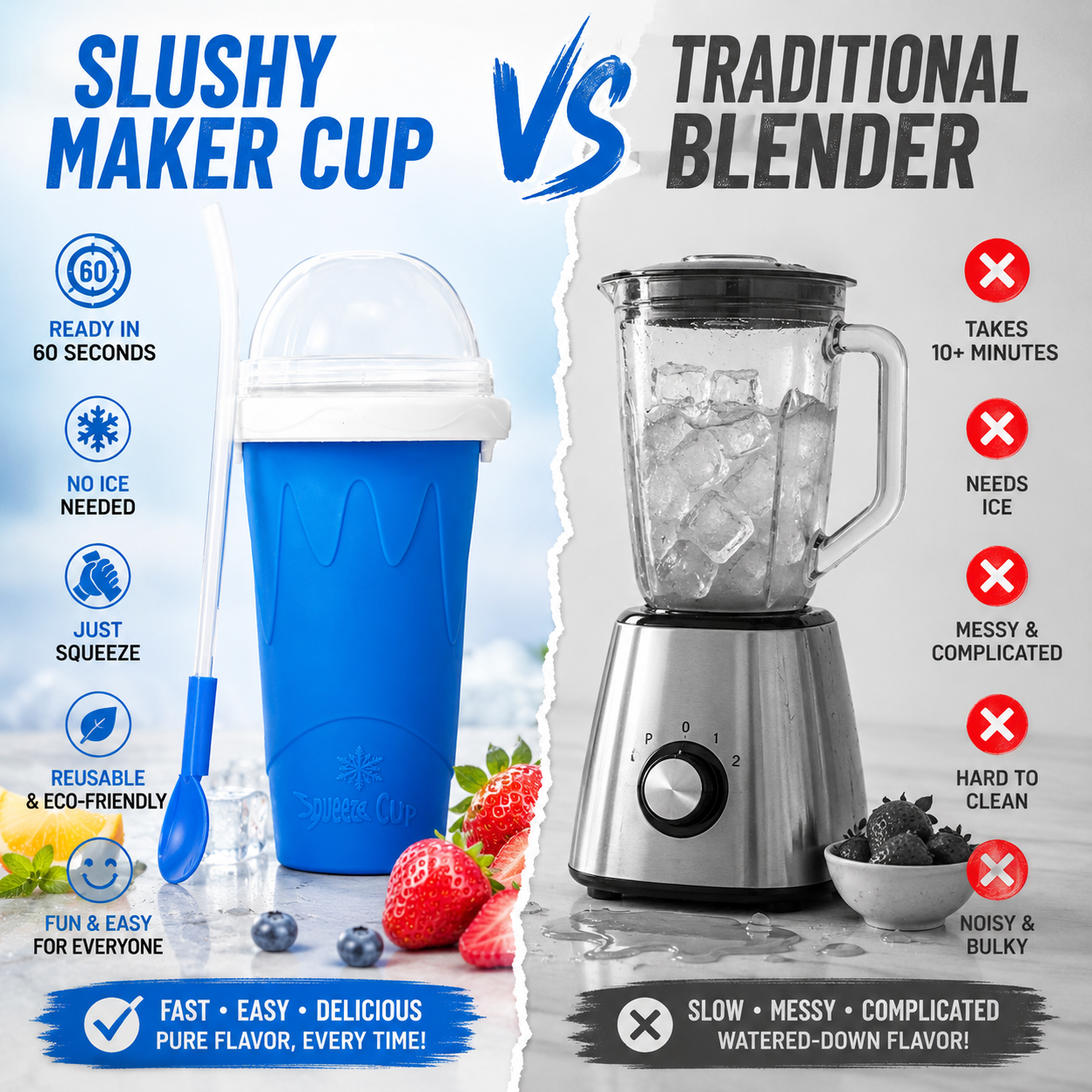 Slushy Maker Cup | 60-Second Reusable Frozen Drink Maker