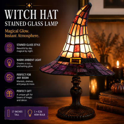 ✨Viral Stained Glass Witch Hat Lamp™ | Halloween Home Decor 2026🎃