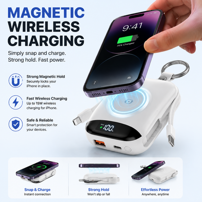 🔥 LAST DAY 50% OFF-🔋 3-in-1 Magnetic Power Bank 10000mAh – Portable Charger for iPhone, Apple Watch & AirPods