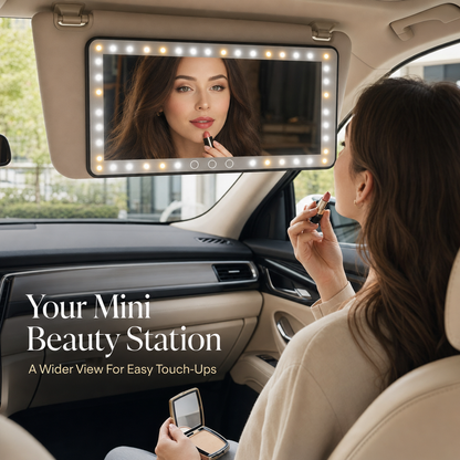 🔥 LAST DAY 50% OFF-✨ LED Car Sun Visor Vanity Mirror – Touch-Control Lighted Makeup Mirror