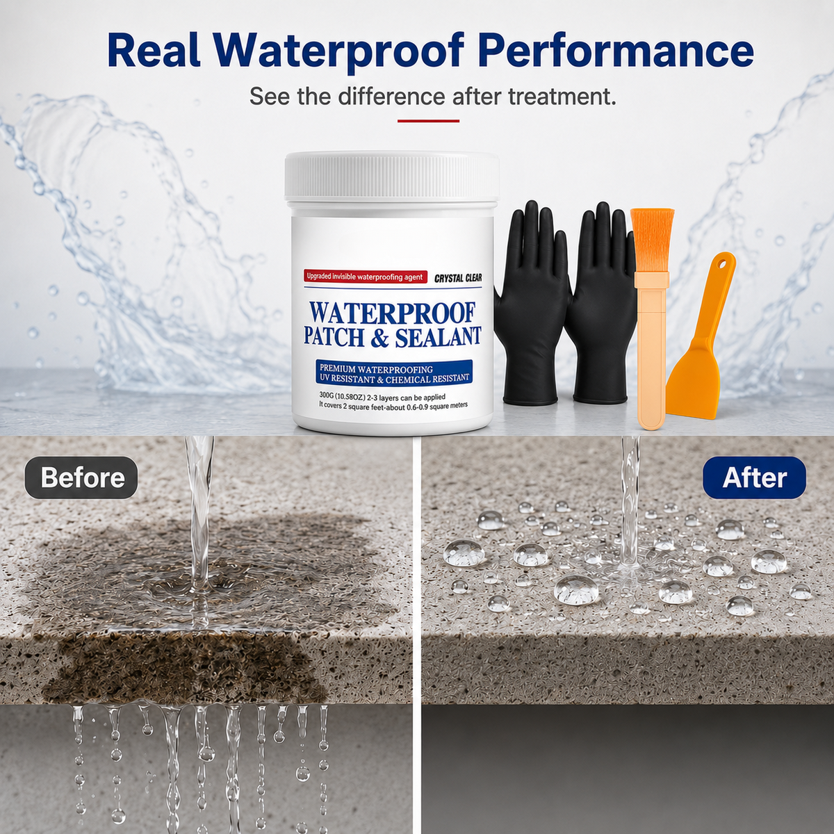 💧Clear Waterproof Coating – Long-Lasting Surface Protection