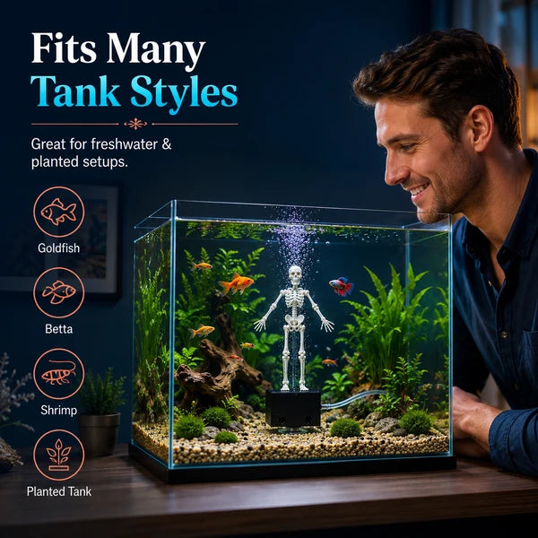 Dancing Skeleton Aquarium Bubbler