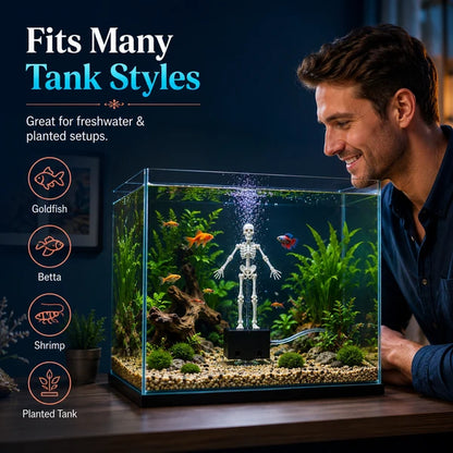 Dancing Skeleton Aquarium Bubbler
