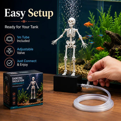 Dancing Skeleton Aquarium Bubbler