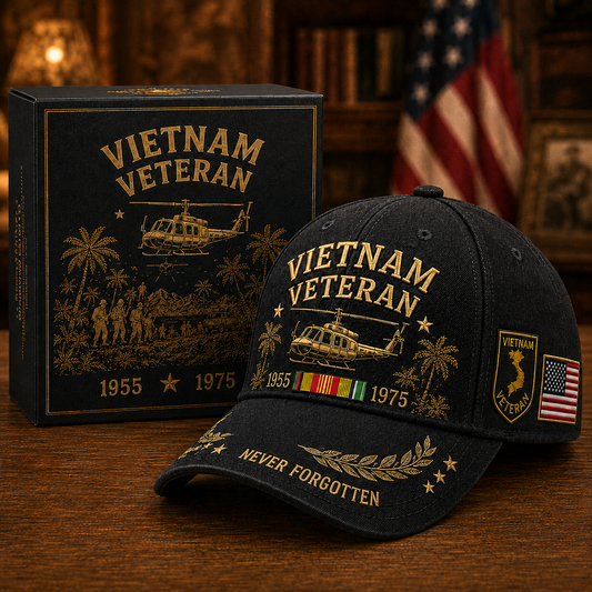 🇺🇸🎖️ Vietnam Veteran 1955–1975 Memorial Cap