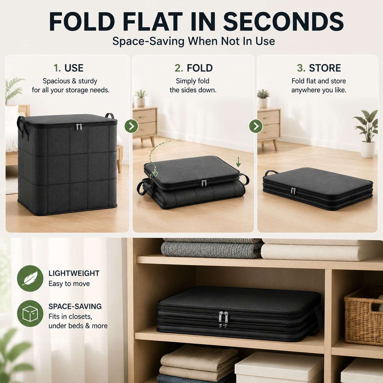 🔥 LAST DAY 50% OFF! 🏠 XXL 210L Storage Bag – Large Capacity Moving & Closet Organizer for Quilts, Bedding & Sweaters