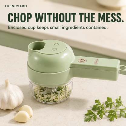 🔥🥕 4-in-1 Handheld Electric Vegetable Slicer & Chopper Set！！！