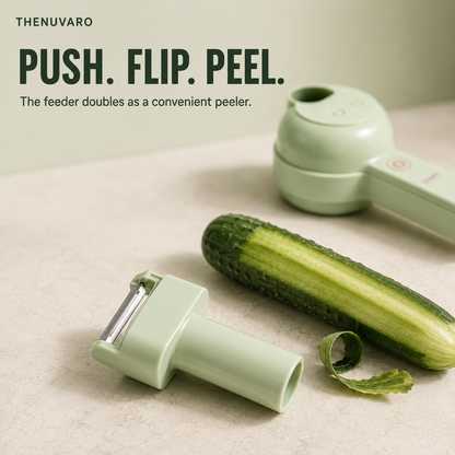 🔥🥕 4-in-1 Handheld Electric Vegetable Slicer & Chopper Set！！！