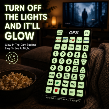 📺Jumbo Universal Remote Control | Large Easy-Read Buttons