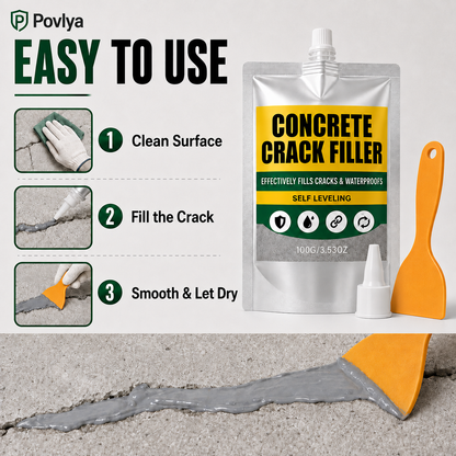 🛠️Waterproof Concrete Crack Filler for Indoor & Outdoor Use