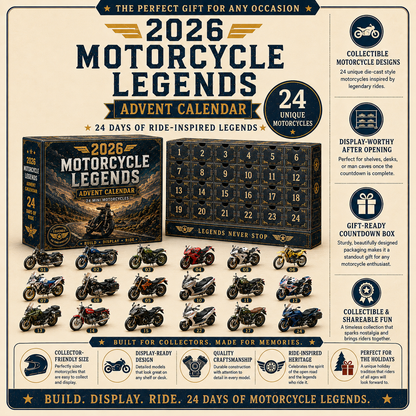 🎁 2026 Motorcycle Legends Advent Calendar | 24‑Day Mini Motorcycle Model Collection