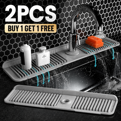 🔥 BUY 1 GET 1 FREE💧 Silicone Sink Faucet Draining Mat