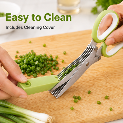 🔥HOT SALE 49% OFF✂️ 5-Blade Kitchen Herb Scissors