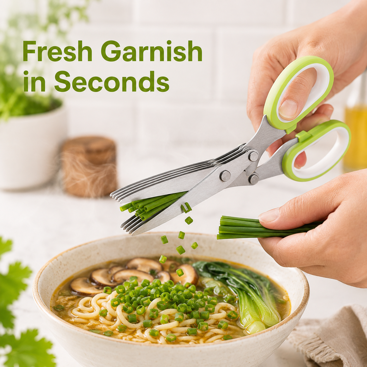🔥HOT SALE 49% OFF✂️ 5-Blade Kitchen Herb Scissors