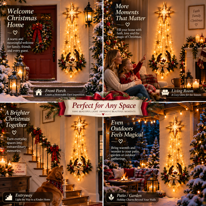 ✨Last Day 49% OFF✨✝️ Bethlehem Star of Faith™ – Lighted Nativity Wall Decor✝️