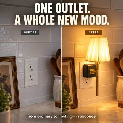 ✨ Dimmable Plug-In Wall Lamp with Pleated Shade – Cozy Light, No Wiring Needed